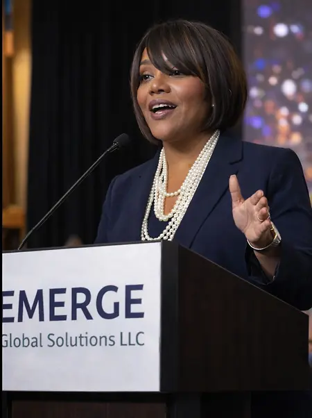 Emerge Global Solutions, LLC is a faith-based leadership and business coaching firm dedicated to empowering professional women worldwide to achieve their highest potential through transformational leadership development, strategic career planning, and purpose-driven growth.

Founded by Joycelyn Ann James, a seasoned Fortune 500 executive with over 20 years of global human resources leadership experience, Emerge Global Solutions bridges the gap between aspiration and achievement—helping women discover their inherent strength, develop strategic capabilities, and create lasting impact in their careers, organizations, and communities.