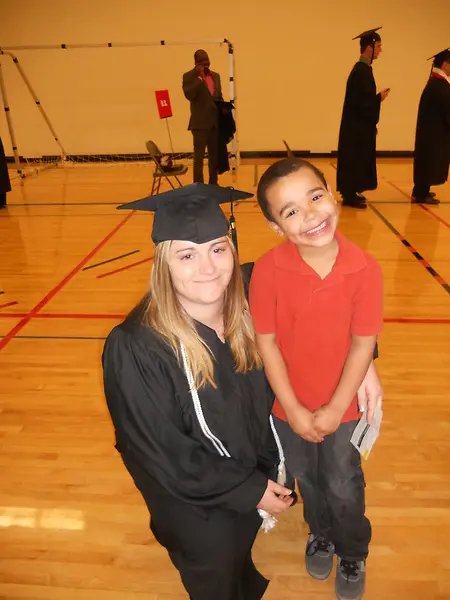 College Graduation Day! 6 years of hard work and dedication taking care of my son by myself, working full time and going to classes. One of the proudest moments was finishing my degree.
