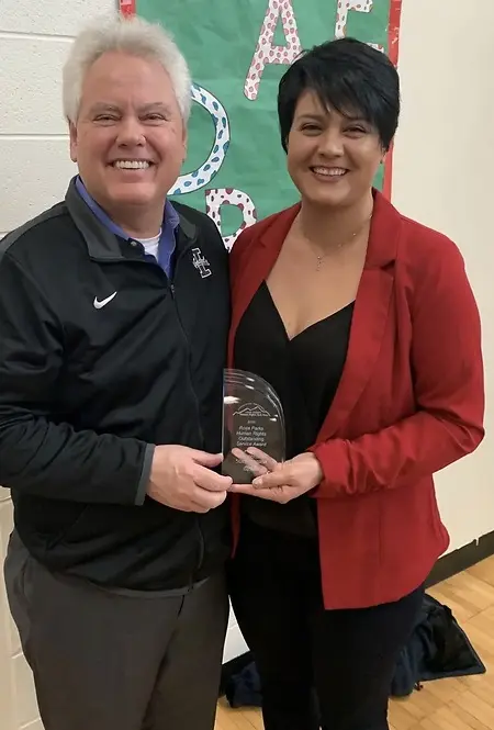 Earning the Rosa Parks Human Rights Award has been one of the greatest honors of my life. It serves as a reminder that leadership is about standing up for others, creating opportunities, and using your voice to make a difference.