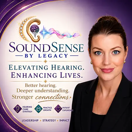 Introducing SoundSense by Legacy—where hearing care strategy, leadership, and patient experience come together to help practices grow and teams thrive.

Built on years of experience across hearing healthcare, sales, implementation, and practice development, SoundSense supports stronger systems, more confident teams, and better experiences for the people they serve.

Elevating Hearing. Enhancing Lives.