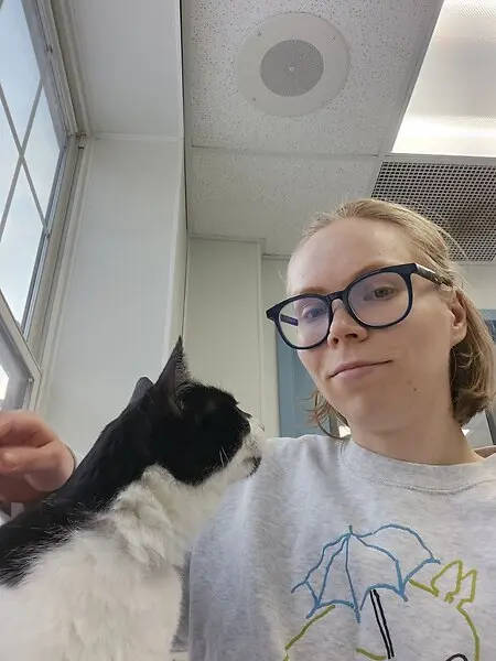 At the animal shelter. It is my way to unwind while helping those who need it.