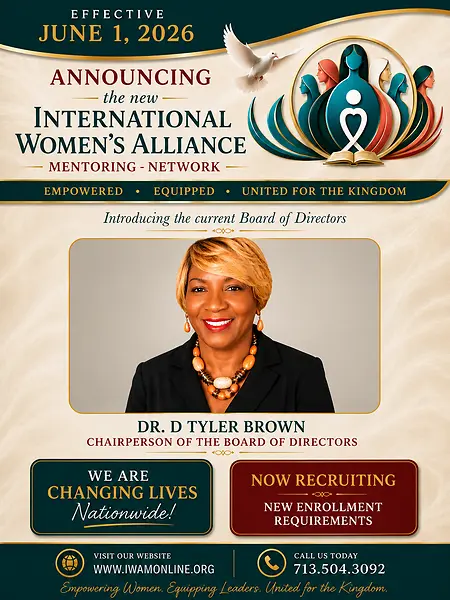 International Womens Alliance Mentoring Network Board Chair and new direction.