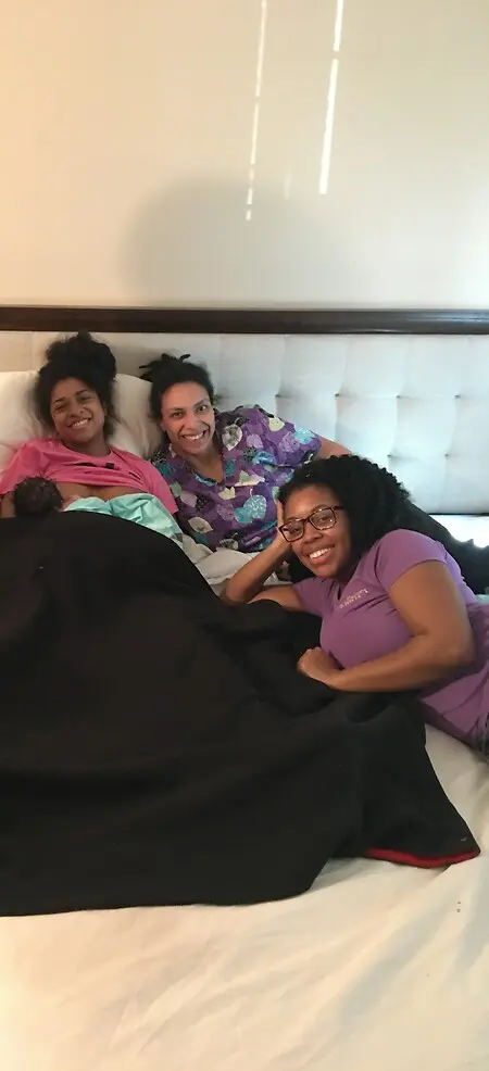 When I first started attending births here in Kentucky, access to home birth felt almost underground. So when I received my very first home birth client, I was beyond excited. To me, it meant I had earned the trust of my community. I was also incredibly nervous—I didn't want to drop the ball in such a sacred birth space.

What I didn't know at the time was that I had been hired by a doula.

That birth changed the course of my journey. It introduced me to the grassroots of this work, connected me with the only Black home birth midwife in Kentucky at the time, and gave me a trusted referral partner, a backup doula, and—most importantly—a spiritual doula.

Mrs. Ashli has kept me grounded throughout this journey. She has reminded me that my spirit should never reflect the stress of the systems we work against, but the purpose of the work we are called to do. She has also poured into my professional growth by supporting my client and peer reviews for my ProDoula certification and my Birth Assistant certification through Black Sisters Birth Academy.

That is why I chose this photo as one of my milestone moments. It represents so much more than a birth—it represents the day God placed in my life a support system I didn't know I needed. A lifelong professional partner. A trusted friend. A sister.

Thank you, Mrs. Ashli, for believing in me, walking beside me, and helping shape the birth worker I am today. May God continue to bless you abundantly.

Mothers & Babies FOREVER. 💜

#BirthKYBetter