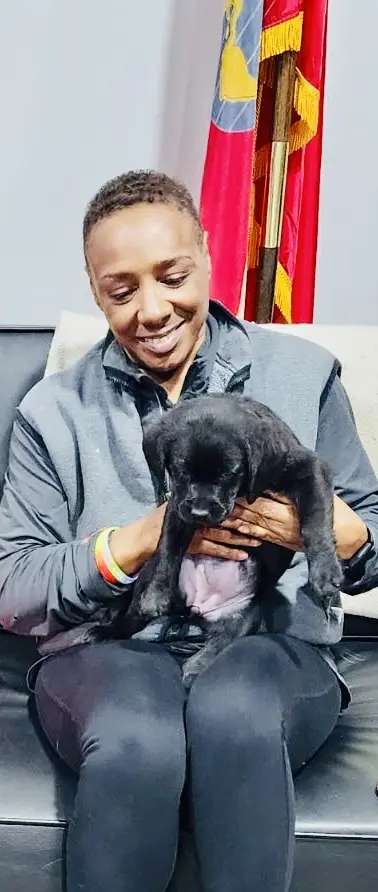 Training puppies to advance to their final deployment helping other VETS with PTSD was very rewarding. 