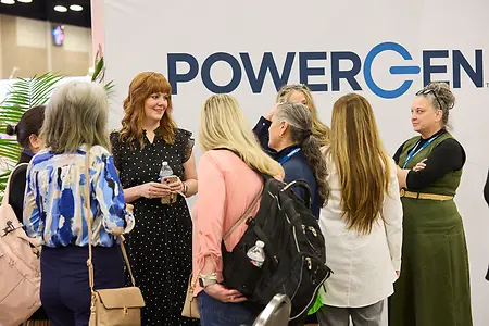 Meeting with industry females from the audience after our all-female panel discussion at the 2026 PowerGen show.