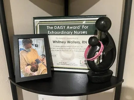 Receiving the DAISY Award at UCSF was such a meaningful moment for me. Nursing has shaped so much of who I am, and being recognized for the care I give to patients and families is something I will always be proud of.

I have spent my career showing up, listening, advocating, and doing my best to bring comfort during some of the hardest moments a family can face. This award reminded me that the small things matter, compassion matters, and the way we make people feel can stay with them long after the moment has passed.

I am incredibly grateful to my coworkers, patients, families, and everyone who has supported me throughout my nursing journey. 💛🌼
