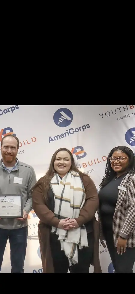 Arch Electric was awarded the Workforce Innovator Award with YouthBuild Lake County.