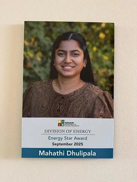 Honored to be recognized as the Division of Energy’s September Energy Star Award winner for Missouri Department of Natural Resources!

Grateful for the opportunity to support MoDNR’s mission by developing data reporting tools, supporting IT initiatives, and working alongside incredible colleagues and leadership who continuously inspire me.

A special thank you to my team for their collaboration and support. It’s truly a shared achievement.