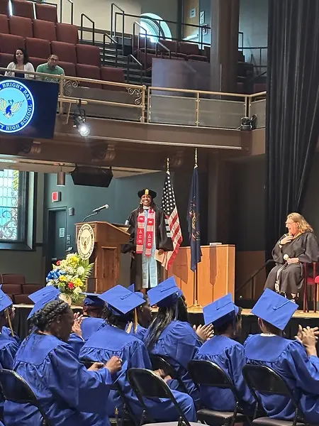 This photograph captures one of the greatest honors of my career: celebrating a 74-year-old graduate as she earned her high school diploma in the City of Philadelphia. It stands as a testament that determination has no age limit and that education has the power to transform lives at every stage of life.