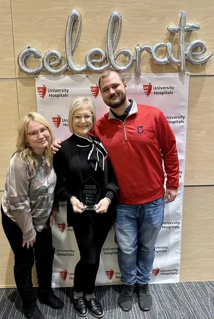UH Nursing Leadership Award 2023 with my daugher, Liz and son, Ray.