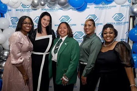 Behind the scenes with some of the incredible women I get to work alongside at Boys & Girls Clubs of Central Ohio. This photo represents the months of work, collaboration and heart from our entire team that led to one young person stepping forward as an ambassador and a voice for Club members across Central Ohio. A pretty special night to see it all come together.
