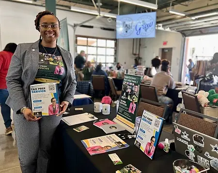 Promoting my business at the Annual For the Culture Market event in College Station, TX, hosted by Reach America.