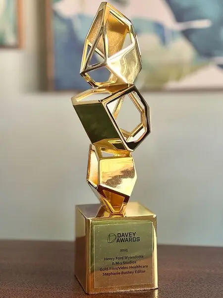 This one means a lot. I was balancing several projects while editing Henry Ford Wyandotte’s gala series with M-1 Studios, so seeing the work earn Gold in the 2025 Davey Awards, a national competition recognizing creative work from across the country, feels especially rewarding!

I’m proud of what I was able to craft amid a very full workload, and grateful to everyone who trusted me to help bring the series together. A good reminder that even during the busiest stretches, the details still matter.