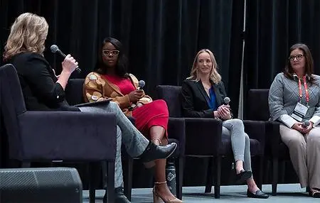 I had won an award for HBS Dealers Top Women Rising Star and was also asked to be part of a discussion panel where we went over different building materials topics and shared our stories and experiences within our profession. 