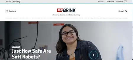 Featured across multiple Boston University platforms, including The Brink, for my work in soft robotics research and my experience tutoring and supporting students in STEM.