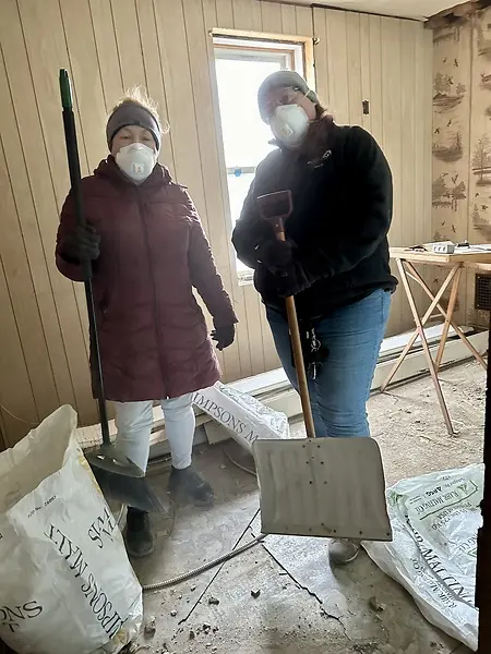 Habitat for Humanity MLK Day of Service 2024. Clearing out an old house to be reconstructed. 