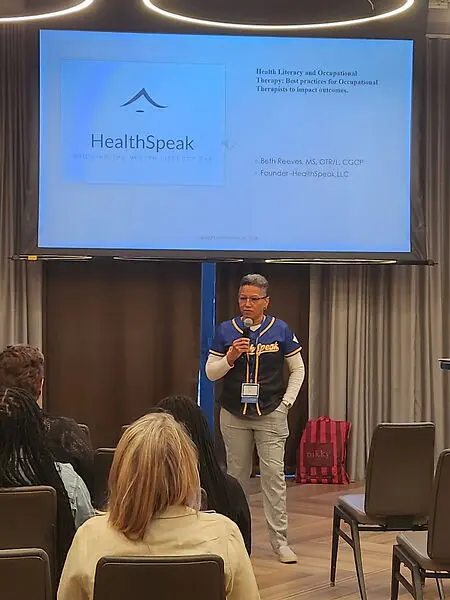 Speaking at South Carolina Occupational Therapy Association Annual Conference. Health Literacy and Occupational therapy: 