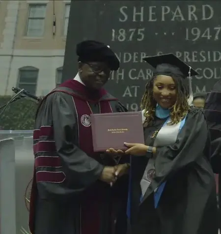 Graduating with my Masters in Educational Technology from North Carolina Central University 