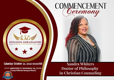 Graduating with my Doctorate in Christian Counseling. 