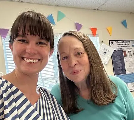 Ali Geroche, Executive Director, and Holly Seaver, Community Connections Coordinator, Cape Cod Foster Closet