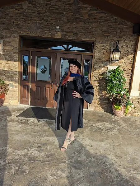 Graduation Day, August 2023, for my PhD in Human Development 