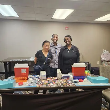 Behind the scenes at the Ulysses Neuro clinical research event: Shirley, RN (left); Samson, Director of Nursing (center); and Sherin, CPT (right). Their preparation, clinical expertise, teamwork, and commitment to compassionate patient care helped make the event a success. TrialReady is proud to work alongside healthcare professionals who bring both skill and heart to every assignment.
