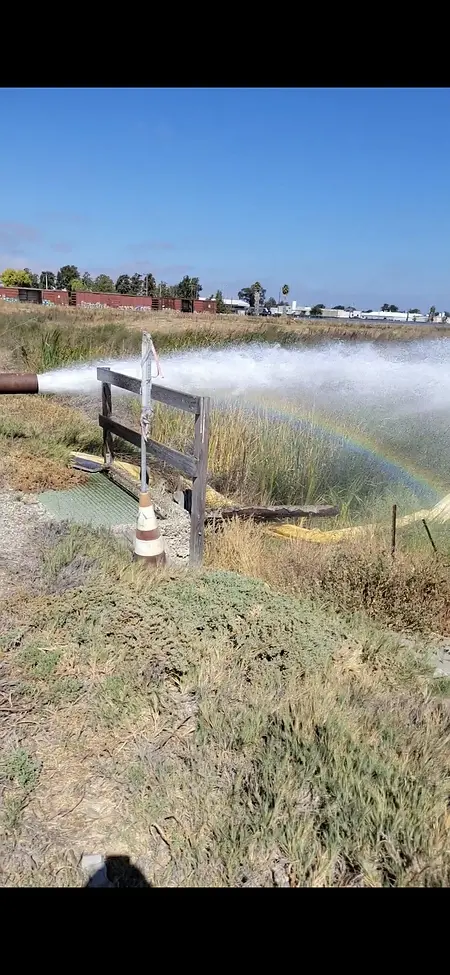 Testing the fire system, featuring a rainbow!