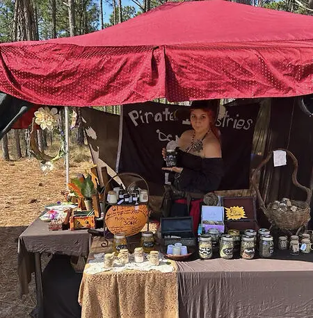While our set up hasn't changed much the shows and the opportunities have! This is our booth at an event with Joy holding one of her hand made teas. Each one of her organic products have different health benefits. Each new product she comes out with has a new focus point. This way the products are well rounded for all sorts of holistic healing whether internal or external. 