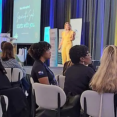 Full circle moment.  Ten years ago I was attending the CISHRP Conference, one of less than 100 persons in the room.  This is a photo of earlier this year, I was invited as a paid international key note speak to present in front of 350 Human Resources Directors in the Cayman Islands.