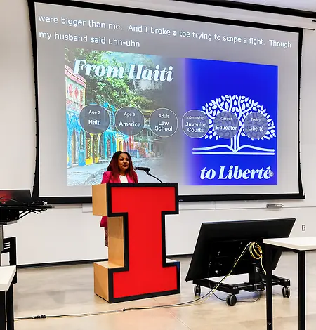 Delivering a keynote at University of Illinois TEACH Academy