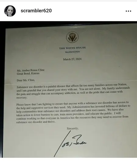 I never expected to get a letter back to be completely honest! My oldest daughter Lydia and my dad were far more excited about it then I was at first. I still dont know anyone with a letter from any President! They were so proud. 🥰