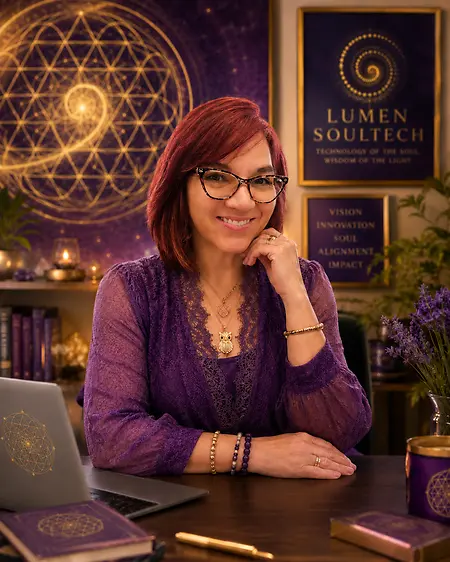 Behind the vision is a woman at her desk—researching, designing, questioning what we have been taught to accept and building what should have existed all along. This is where LUMEN SoulTech and LUMEN Build-A-Bra Studios move from imagination into strategy, one thoughtful decision at a time.