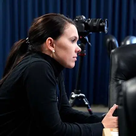 Facilitating a press interview while at FEMA in 2022.