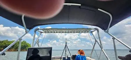 Out on the boat for a data capture!