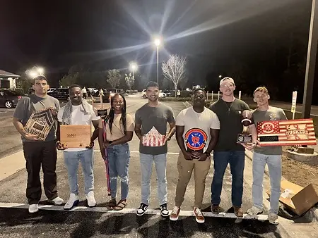 My Marines and I receiving personal plaques/awards after returning from our deployment. We planned an evening dinner just to relax and unwind after almost a 2 year period of non-stop chaos. 