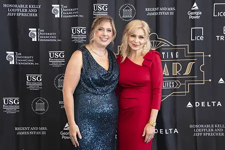 My research collaborator and I after I received the Regents Award for the Scholarship of Teaching and Learning, from the University System of Georgia.