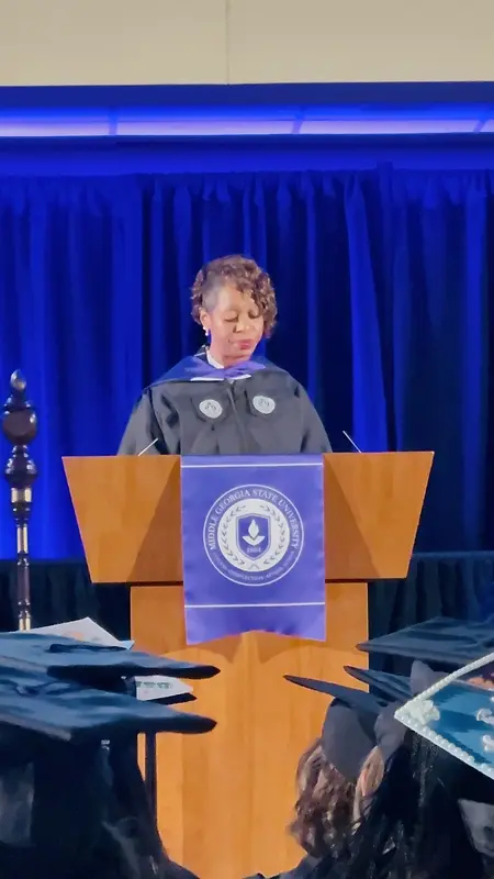 2025 Commencement Speaker for Middle Ga State University College of Health Sciences 