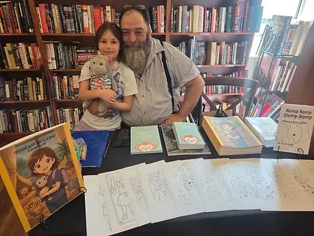 Me and my daughter at book signing