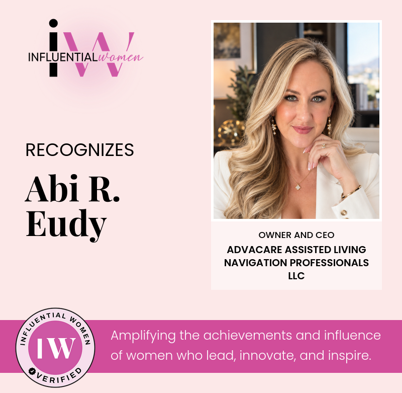 Abi Eudy 2026 Influential Women recognition card